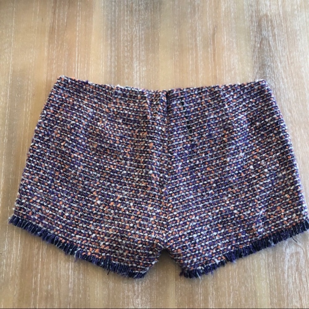 Lavand | Tweed Fringe Hem Shorts - Picture 3 of 3